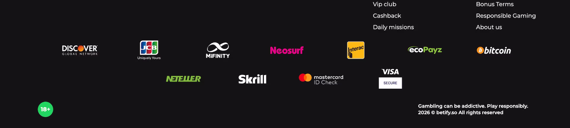 Betify Banking Options